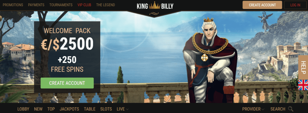 king billy casino review