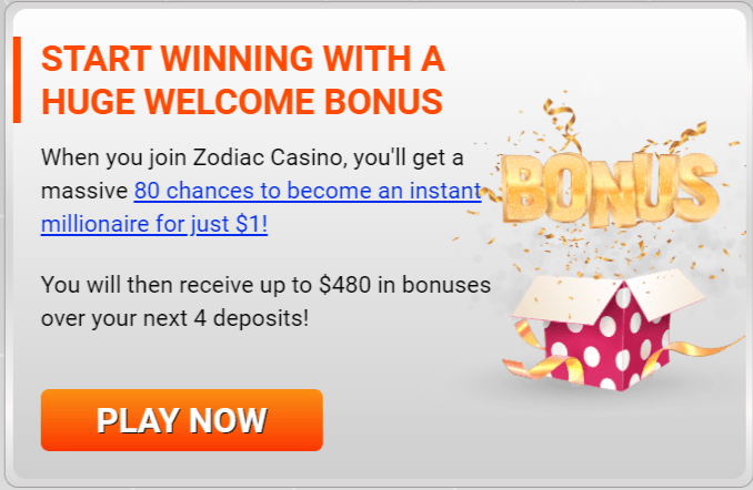 zodiac casino bonus