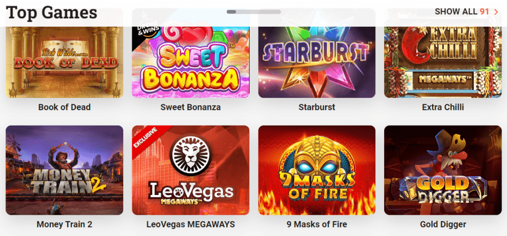 leo vegas slots