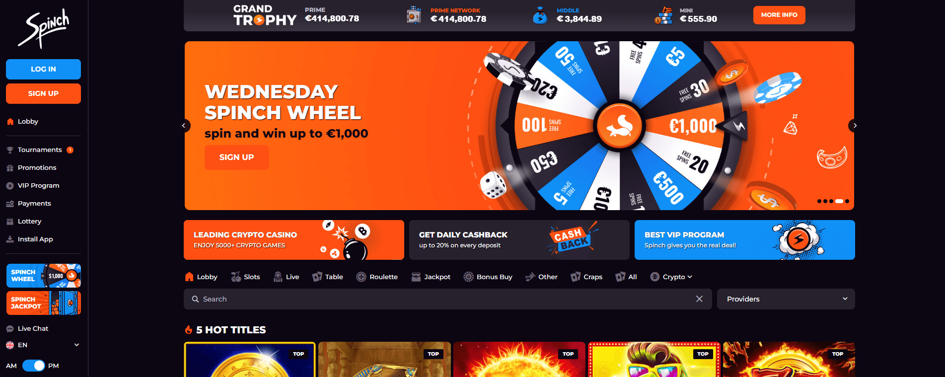 Spinch Casino Review