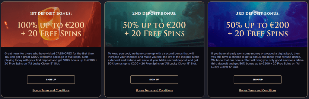 Casino Rex Bonus